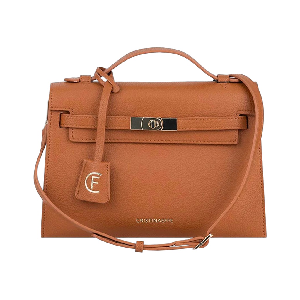 Brown Artificial Leather Women Crossbody Bag