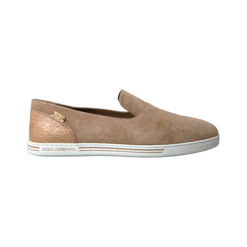 Elegant Beige Leather Loafers