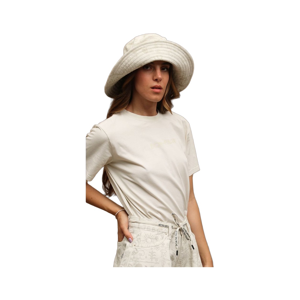 "White Cotton Women T-Shirt"