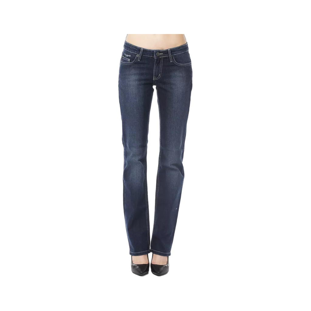 Blue Cotton Women Jeans