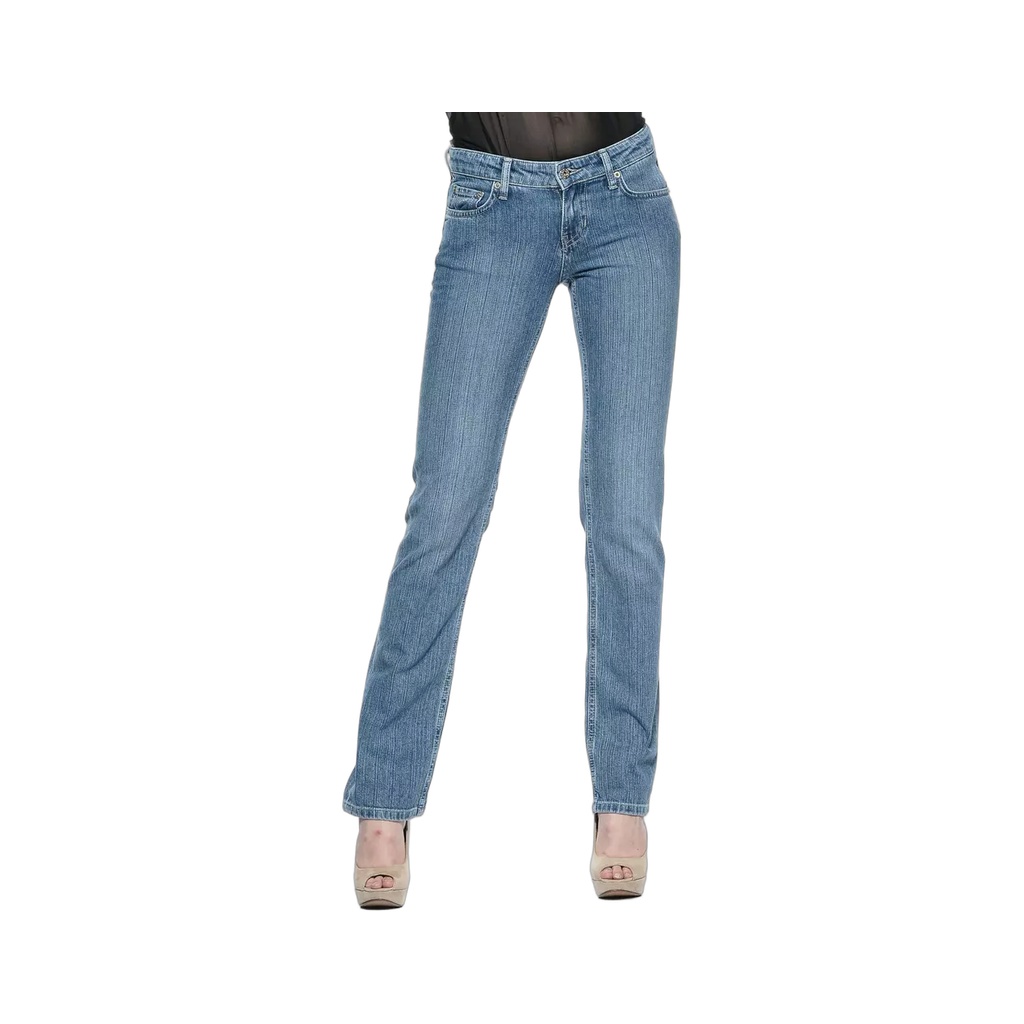 Light Blue Cotton Women Jeans