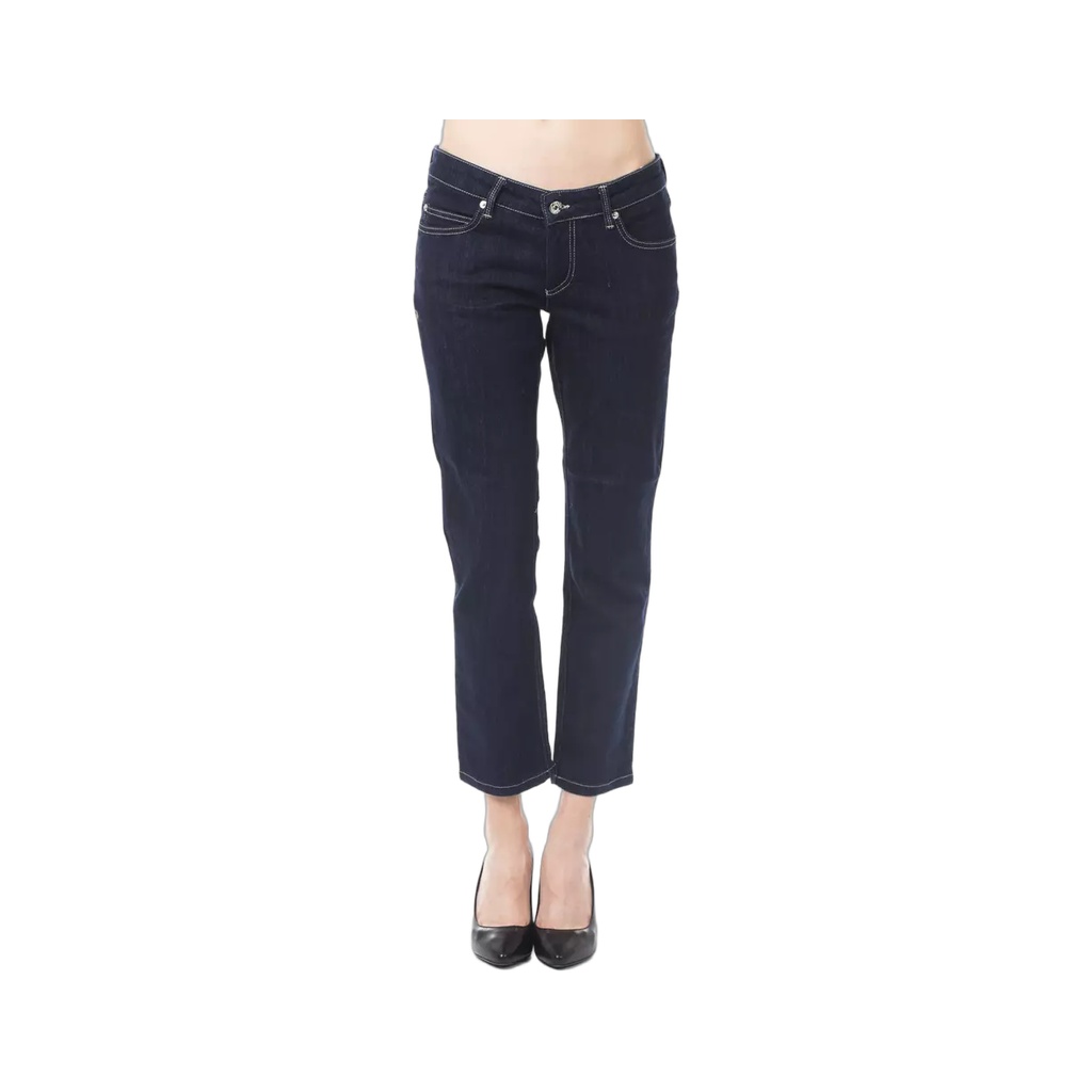 Blue Cotton Women Jeans
