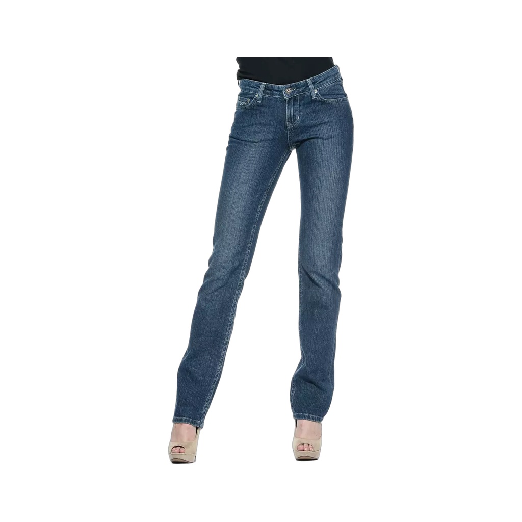 Blue Cotton Women Jeans