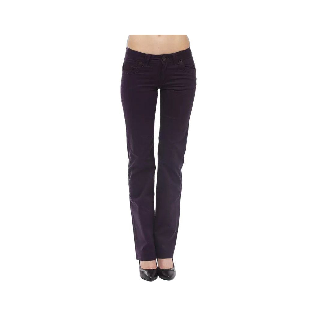 Purple Cotton Women Pant