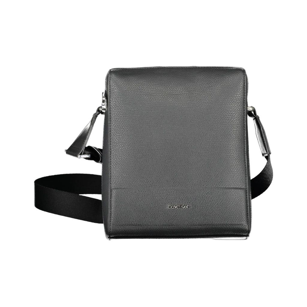 Black Polyester Mens Shoulder Bag