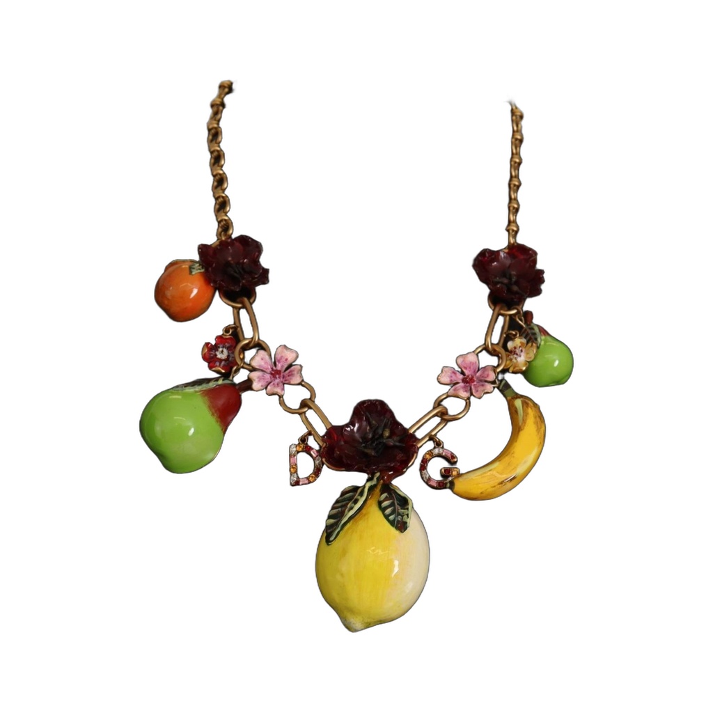 Chic Gold Statement Sicily Fruit Necklace