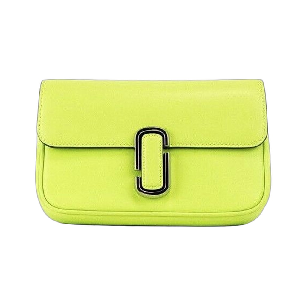 The J Marc Green Glow Smooth Leather Shoulder Crossbody Handbag