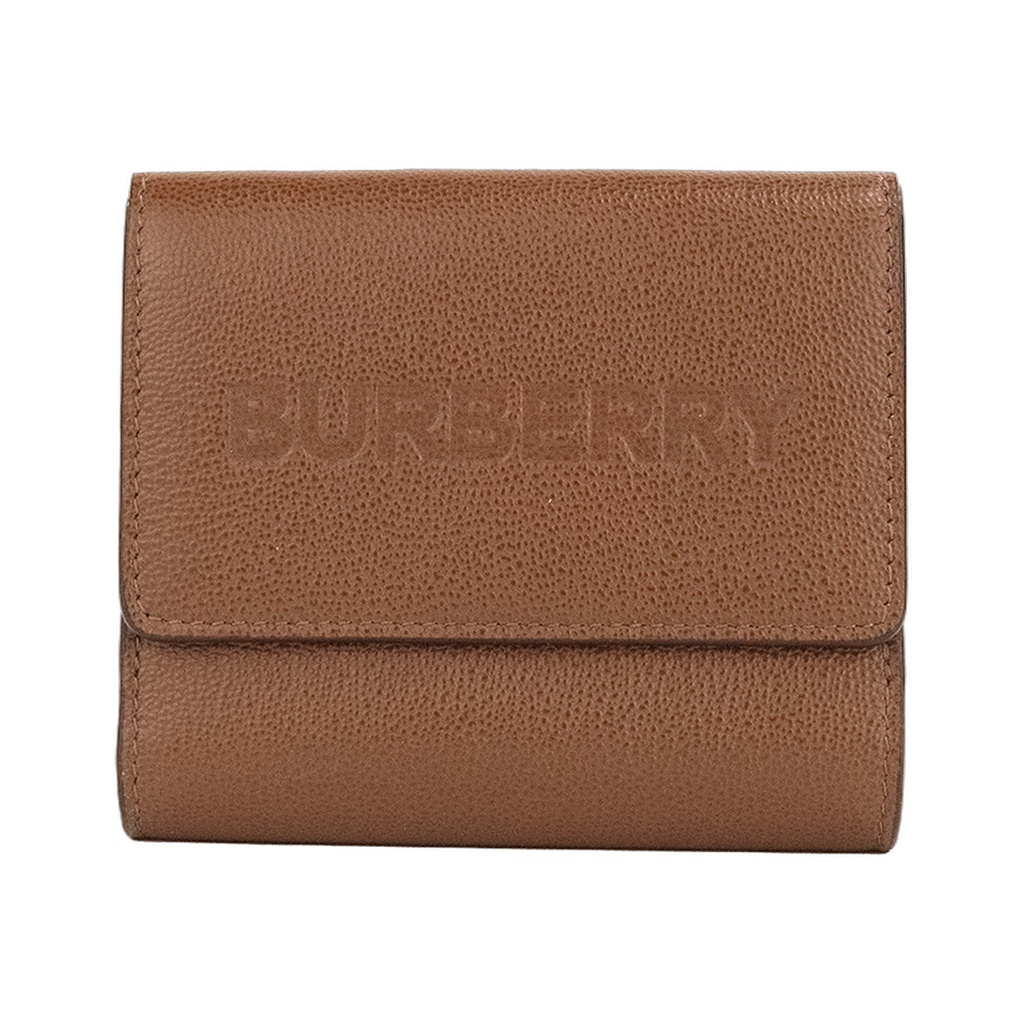 Luna Tan Grained Leather Small Coin Pouch Snap Wallet