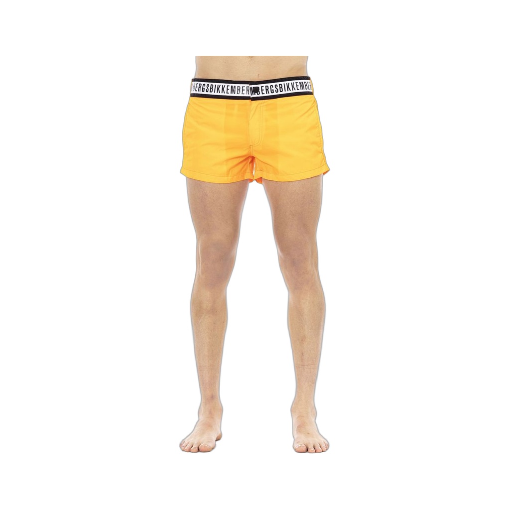 Orange Polyamide Men Swim Short