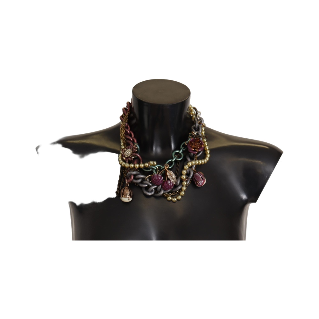 Sicilian Elegance Gold-Tone Statement Necklace