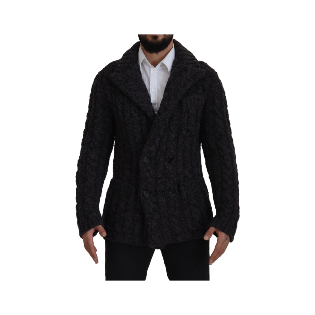 Elegant Double-Breasted Wool-Cashmere Coat