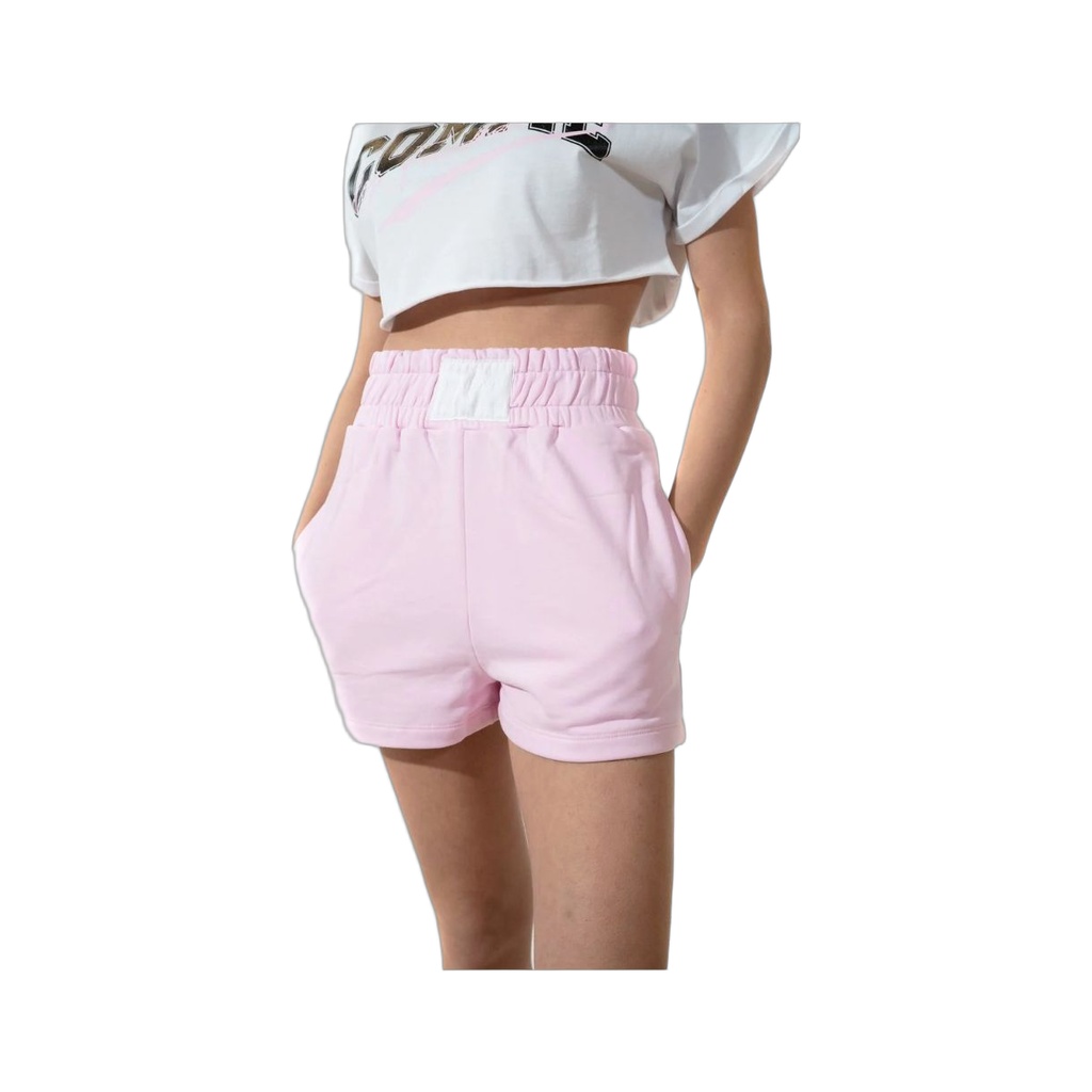Chic Stretch Cotton Logo Shorts