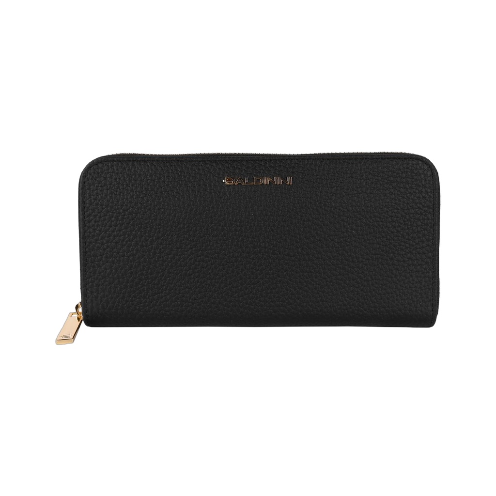 Elegant Leather Zip Wallet - Timeless Accessory