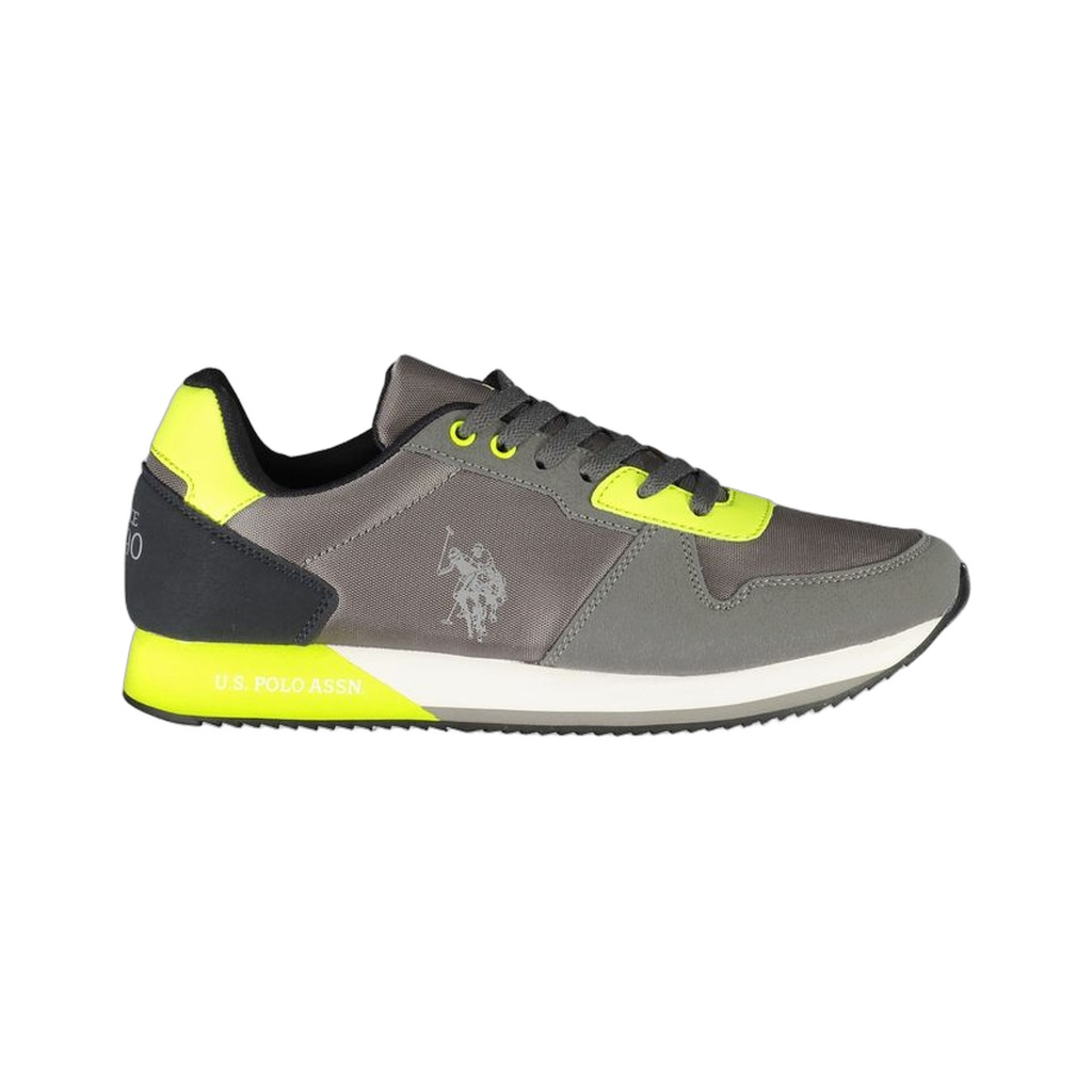 Gray Polyester Men Sneaker