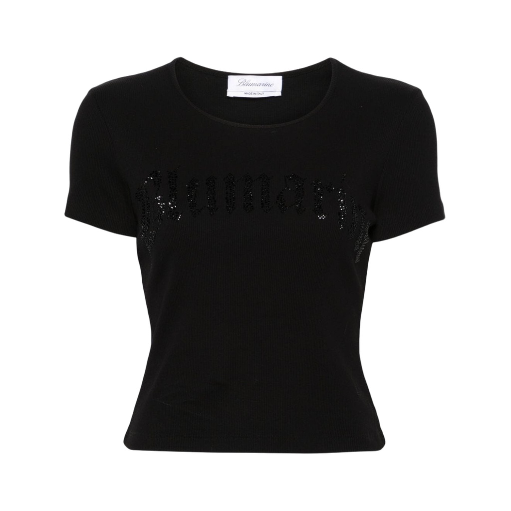 Logo Crystal T-shirt In Black