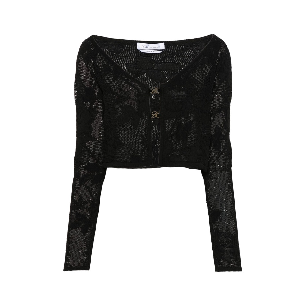 Grande Vita Overseas Blumarine Women's Embroidered Cropped Cardigan