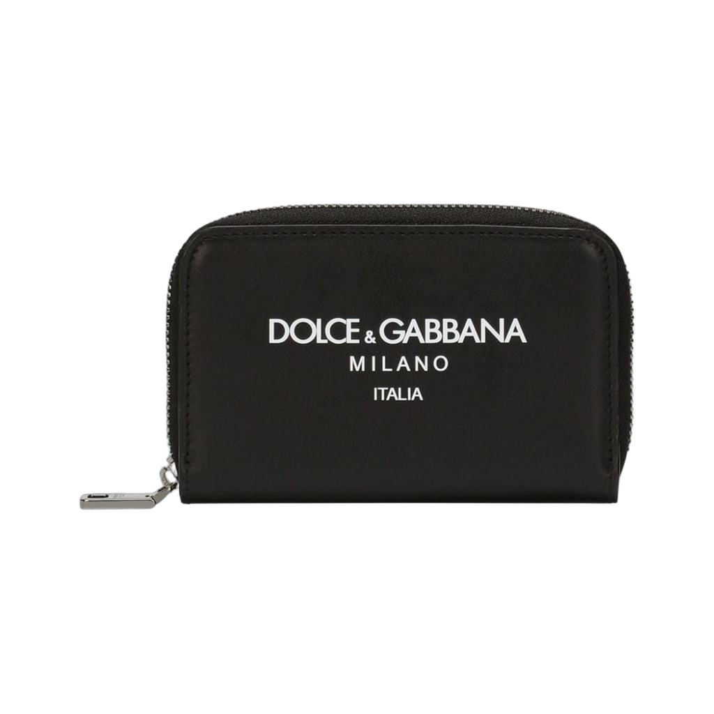 Logo-Print Leather Wallet