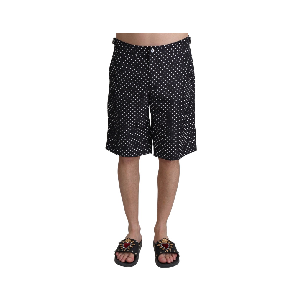 Black Polka Dots Beachwear Shorts Swimwear