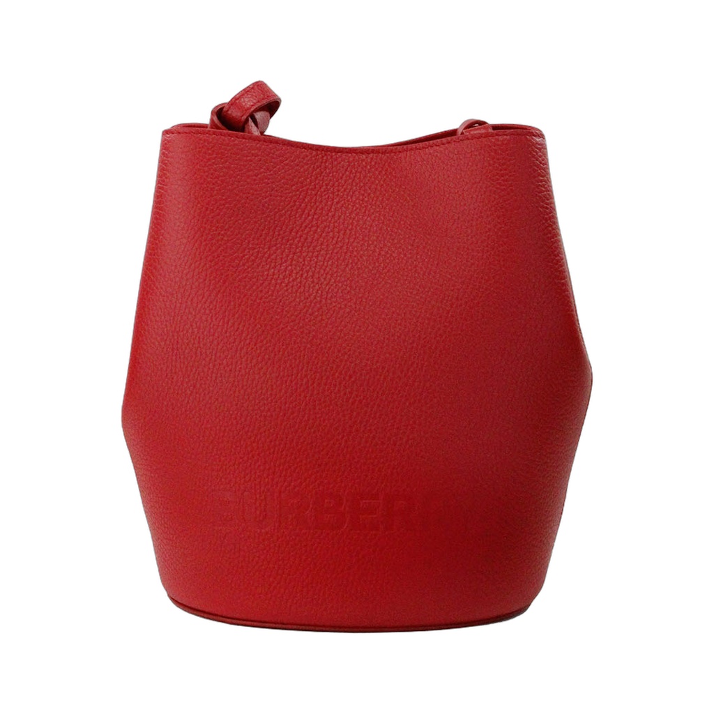 Lorne Small Red Pebbled Leather Bucket Crossbody Purse Bag