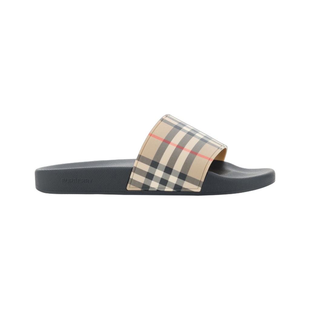 Brown Rubber Slides Sandals