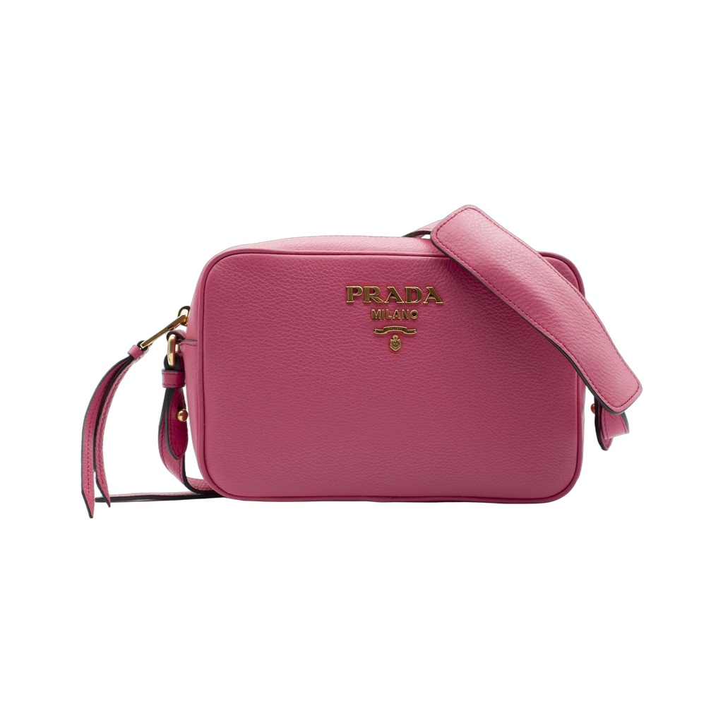 Vitello Phenix Leather Peonia Pink Shoulder Bag