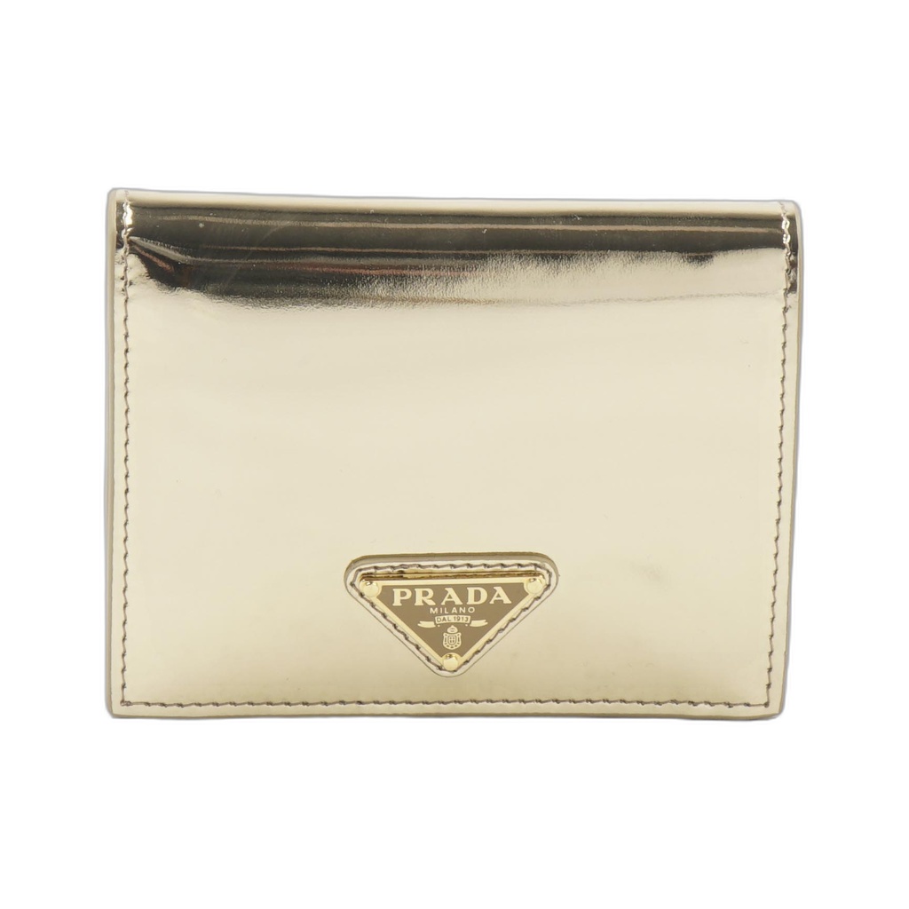 Metallic Saffiano Leather Card Holder