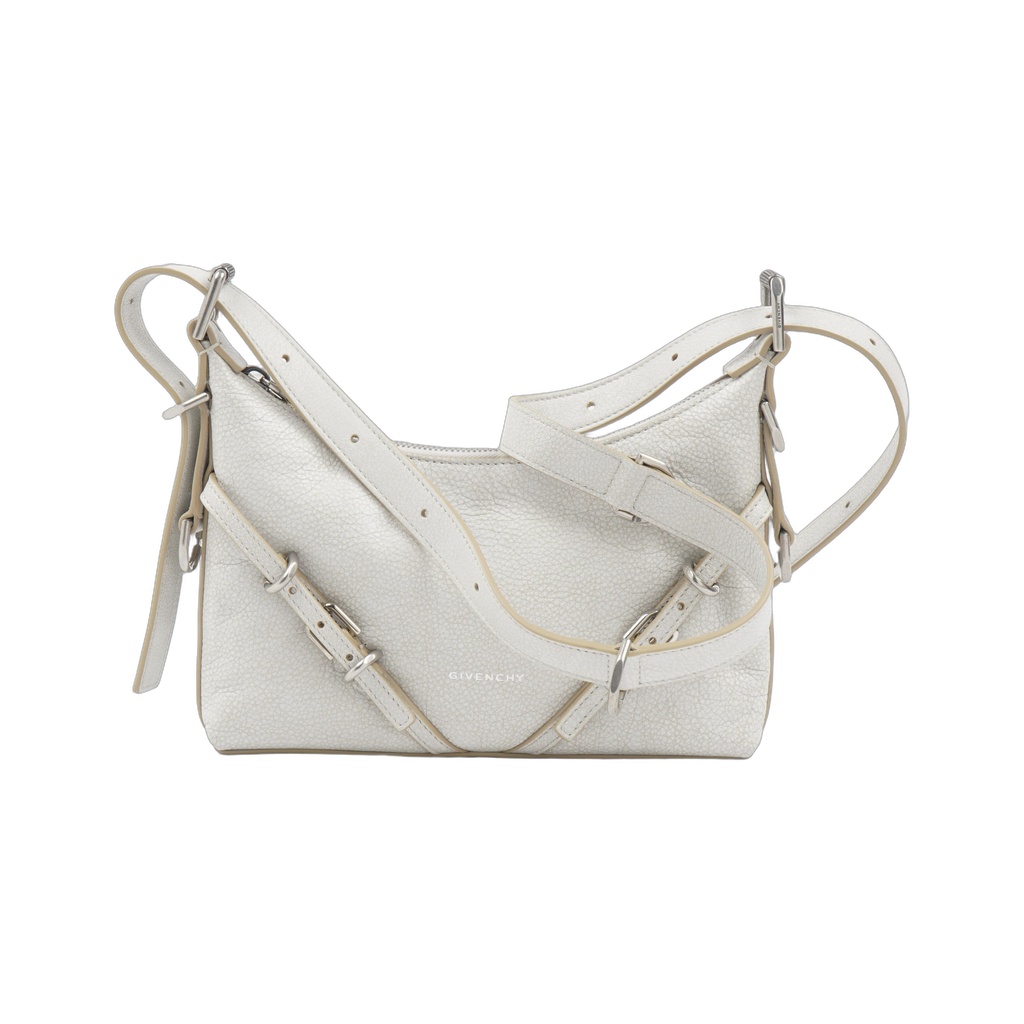 Textured Leather Bag With Adjustable Strap