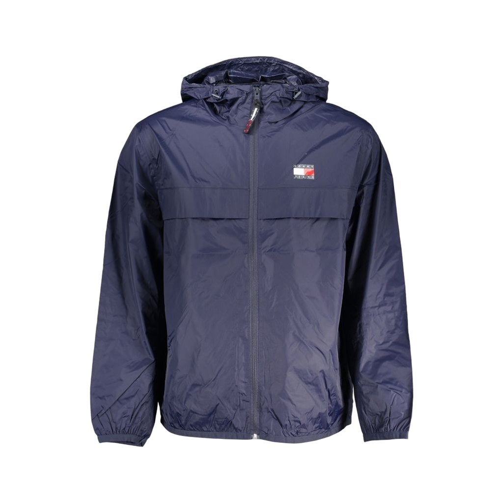 Blue Recycled Nylon Men Jacket