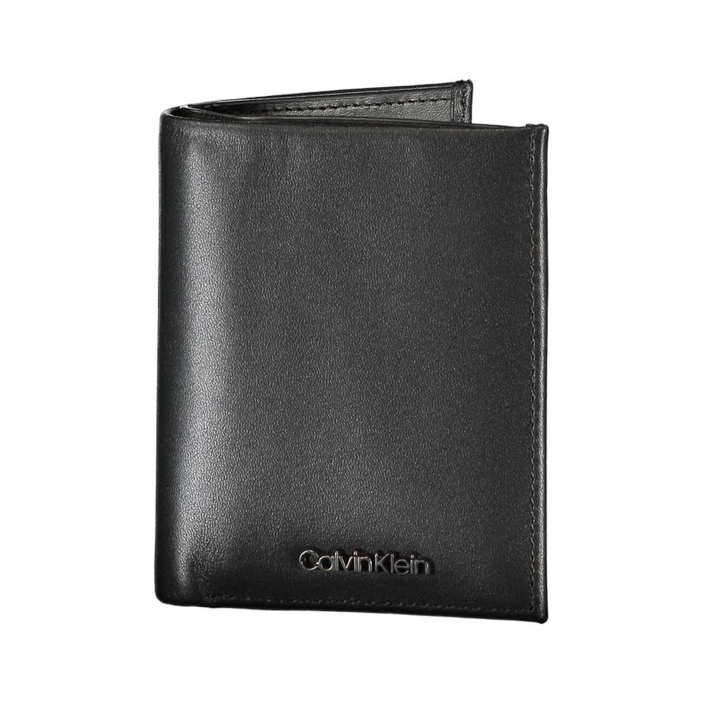 Sleek Black Leather RFID Wallet