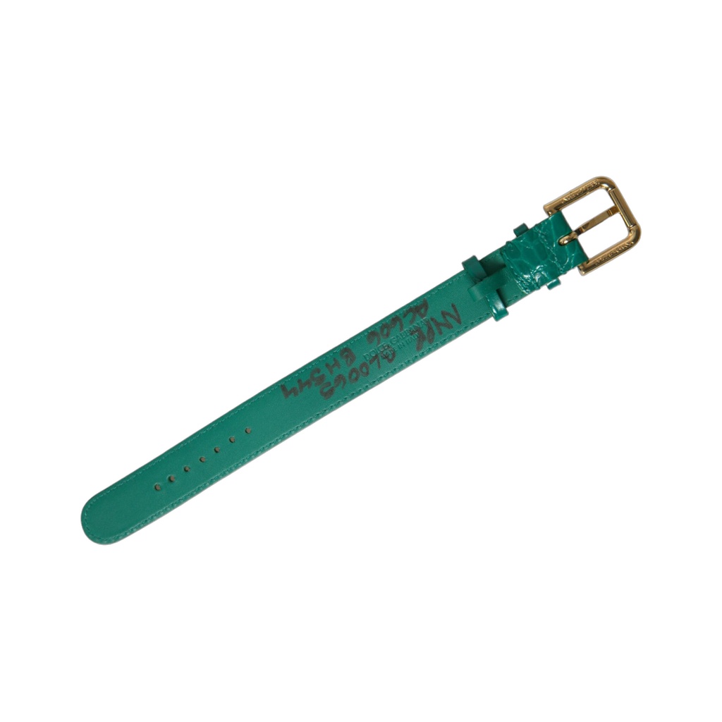 Elegant Green Leather Neck Band