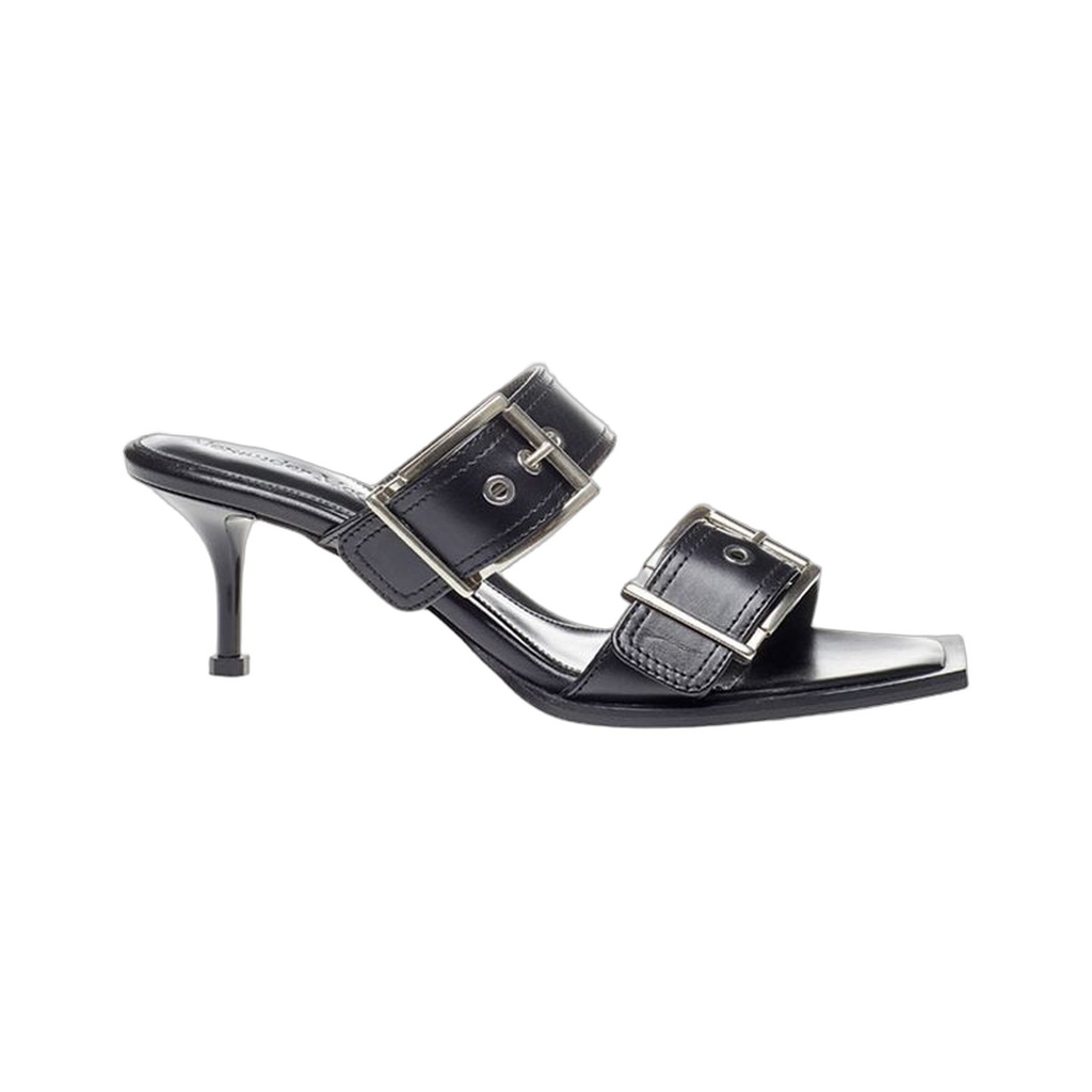Elevate Your Steps in Timeless Black Leather Sandals