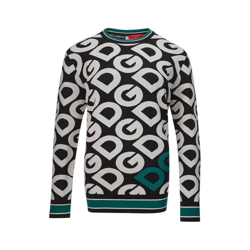 Elegant Black Cotton Sweater for Sophisticated Style