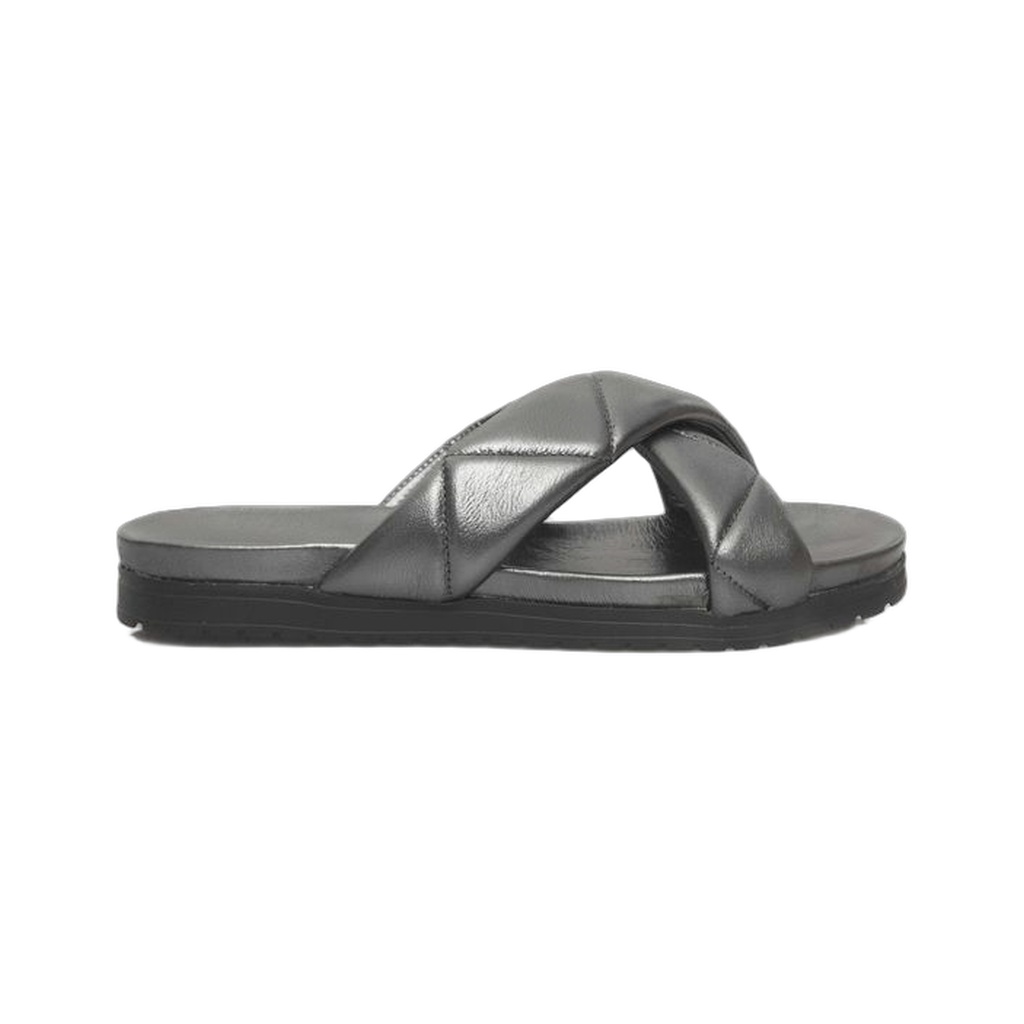 Gray Lambskin Women Sandal