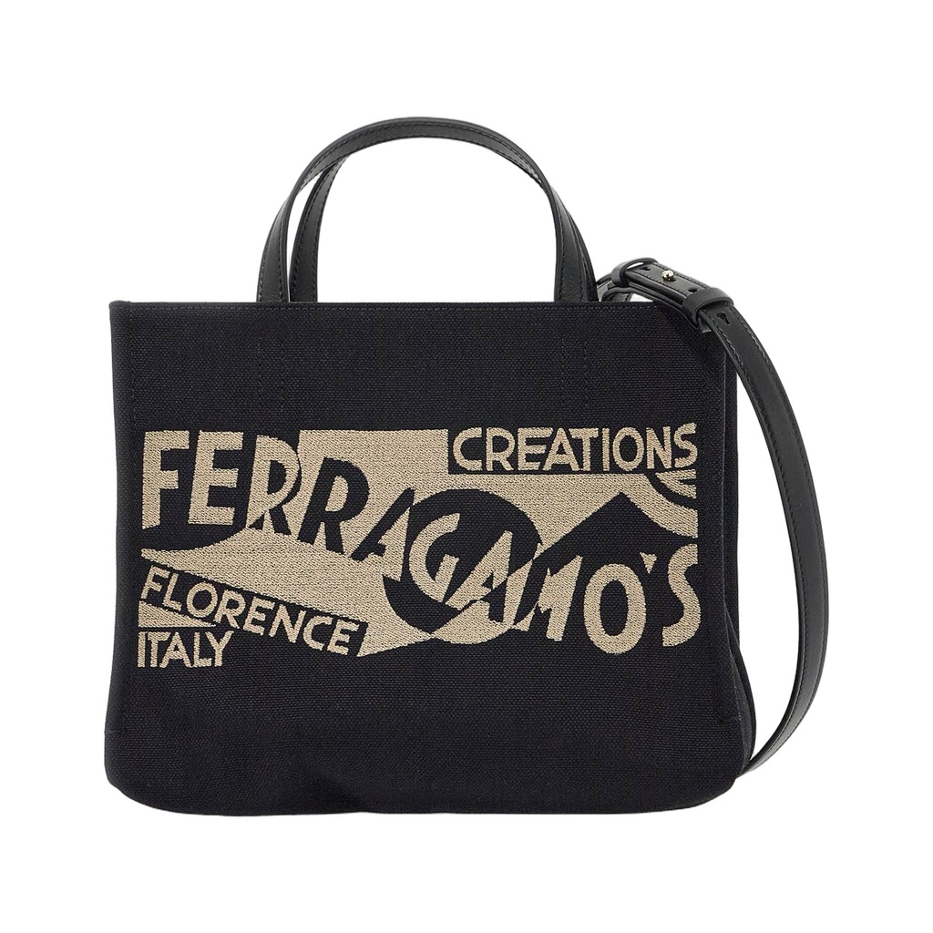 logo printed small tote bag