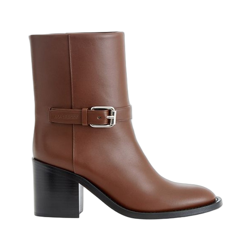 Woman Leather Ankle Boots In Brown