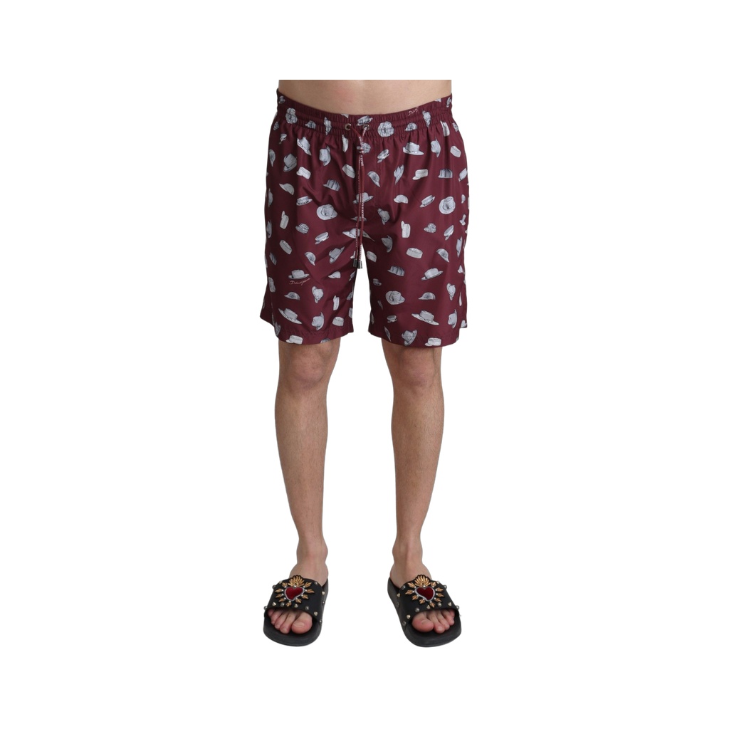 Elegant Maroon Beachwear Trunks