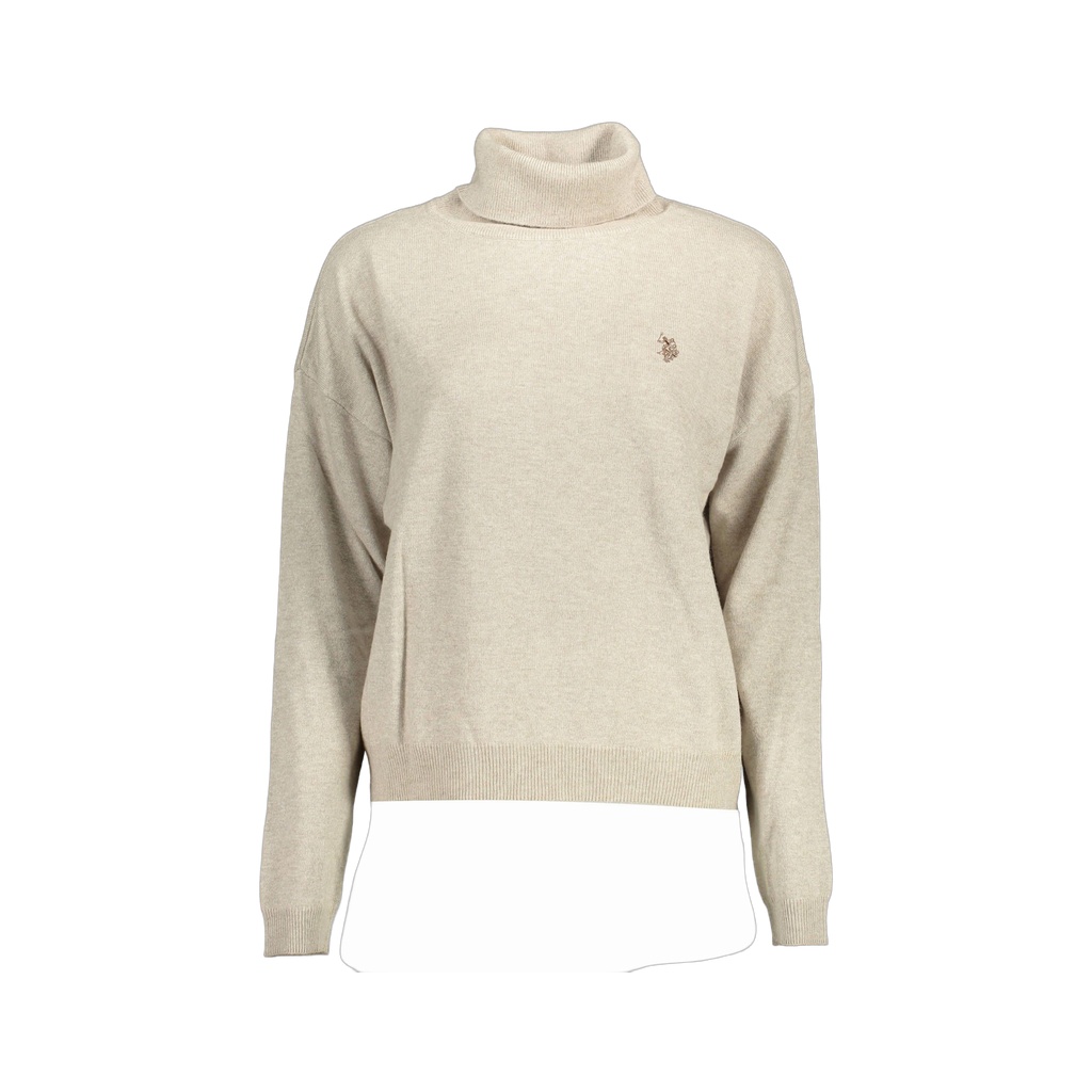 Beige Wool Women Sweater