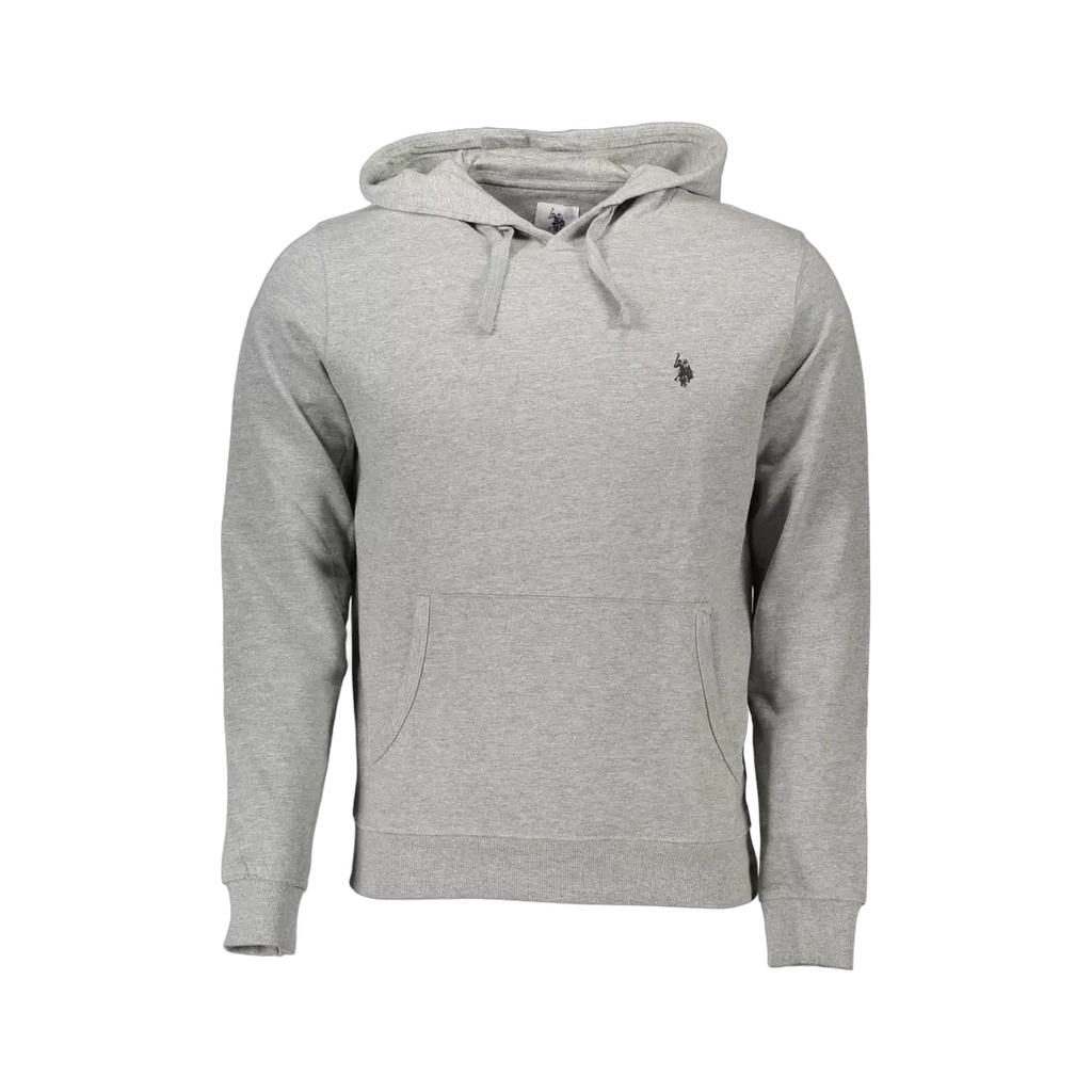Gray Cotton Men Sweatshirt