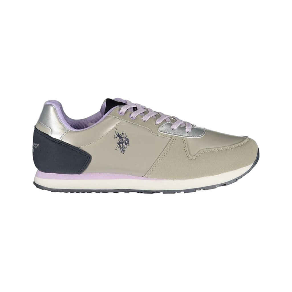 Silver Polyester Women Sneaker