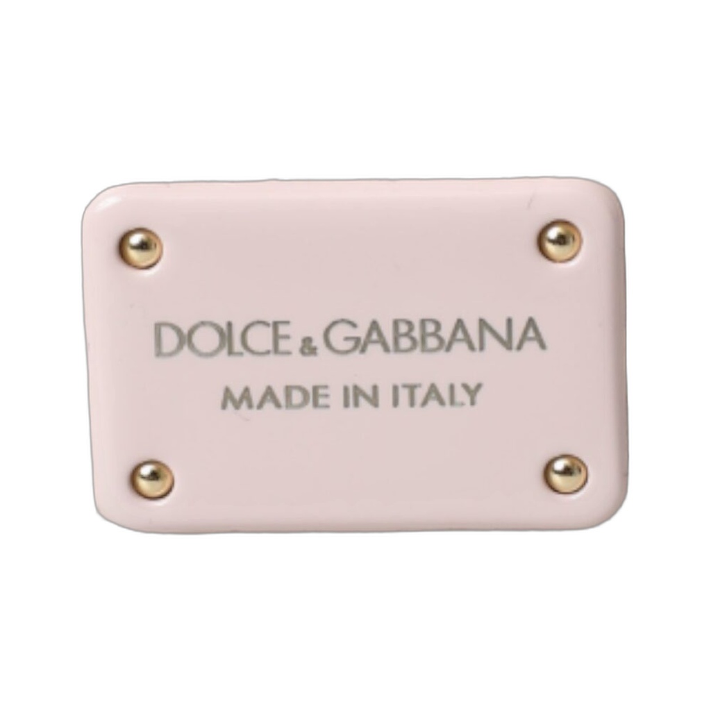 Light Pink Leather Metal Logo Plaque Airpods Case