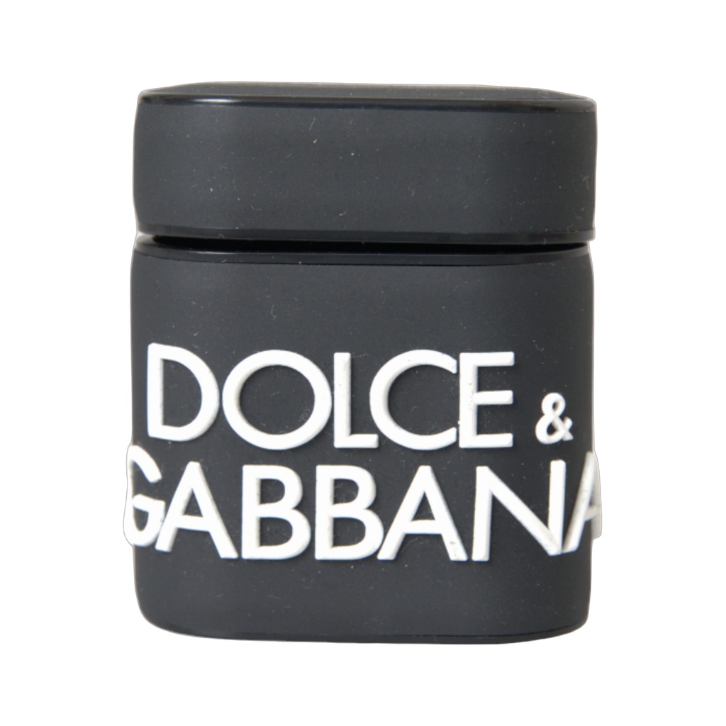 Black White Silicone Embossed Logo Airpods Case