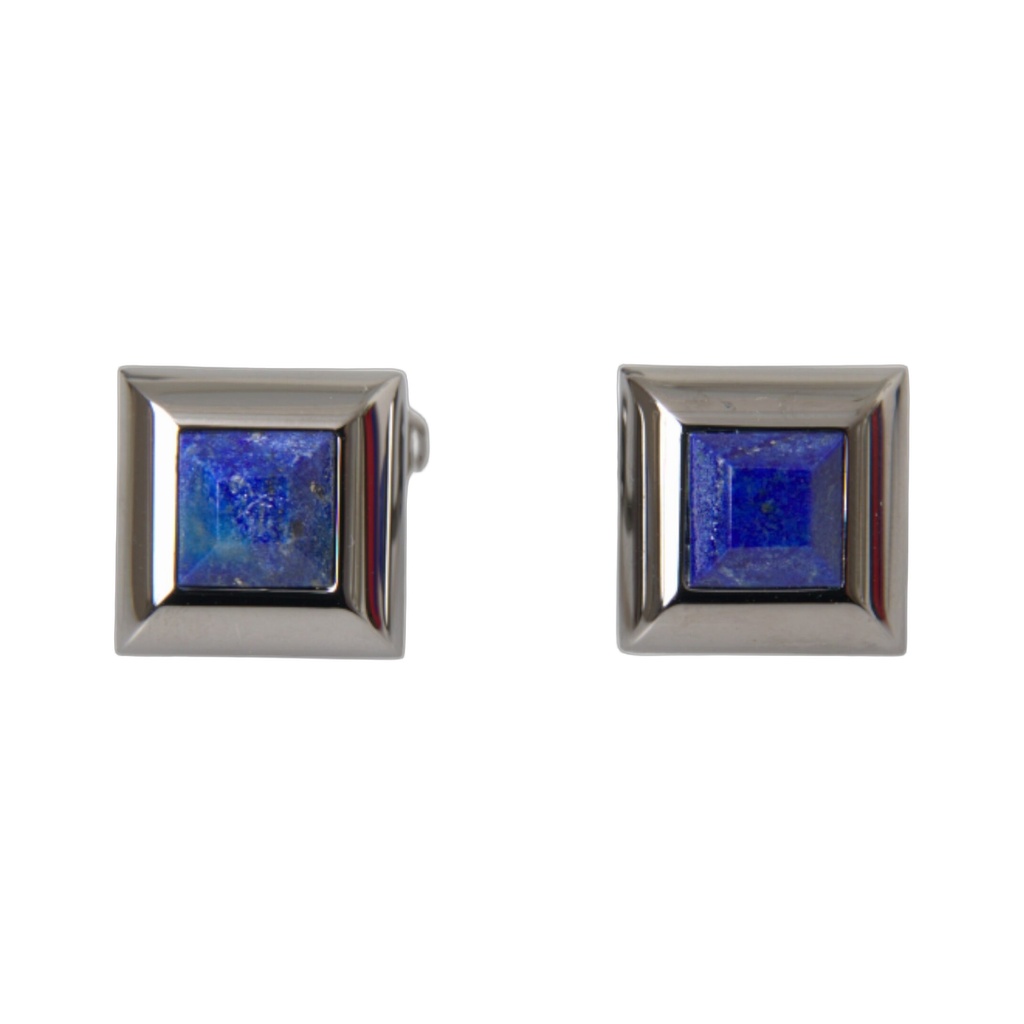 Silver Plated Brass Pin Crystal Cufflinks