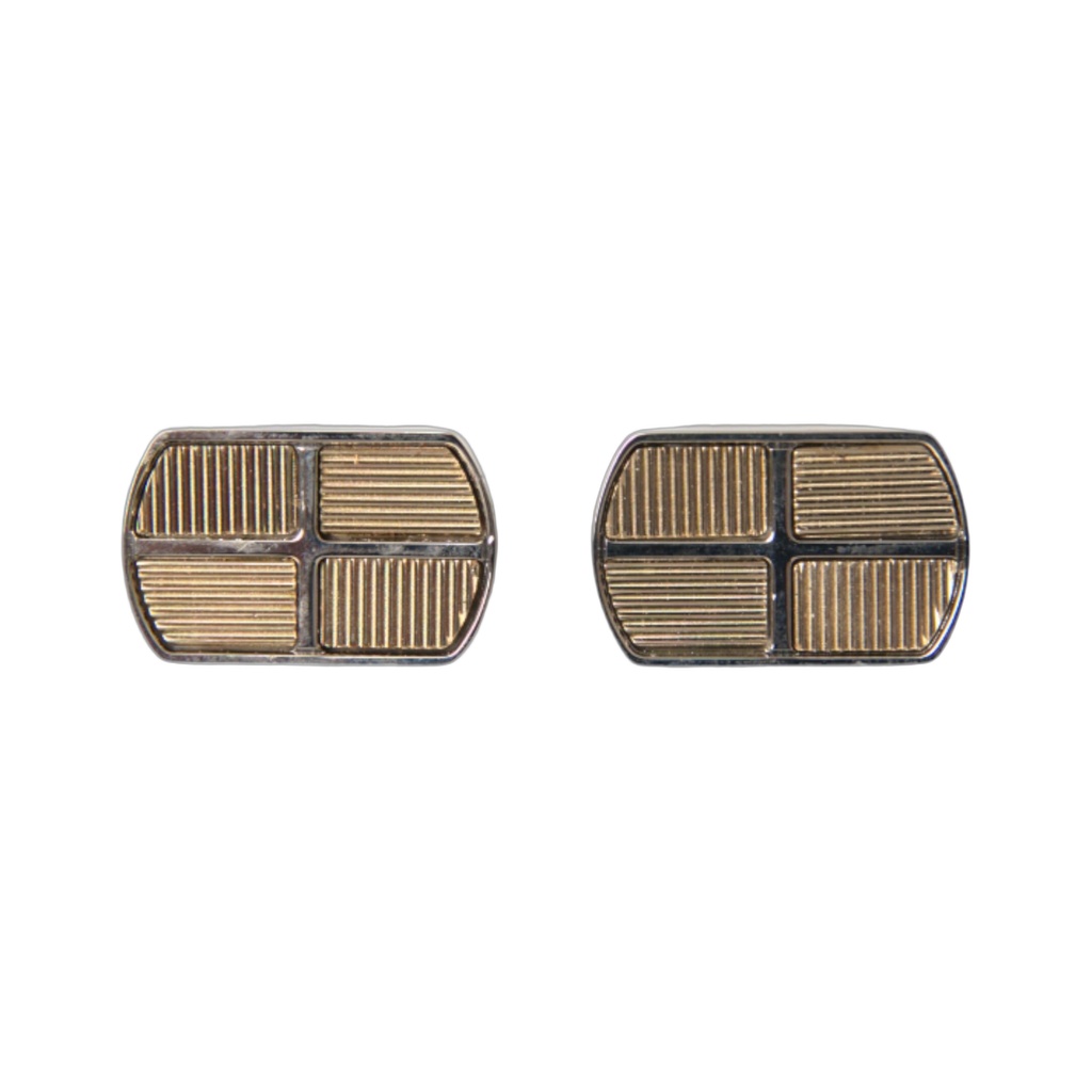 Silver Gold Plated Metal Brass Pin Cufflinks