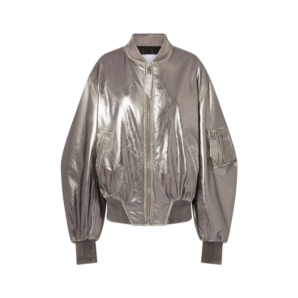 The Attico Coats Silver
