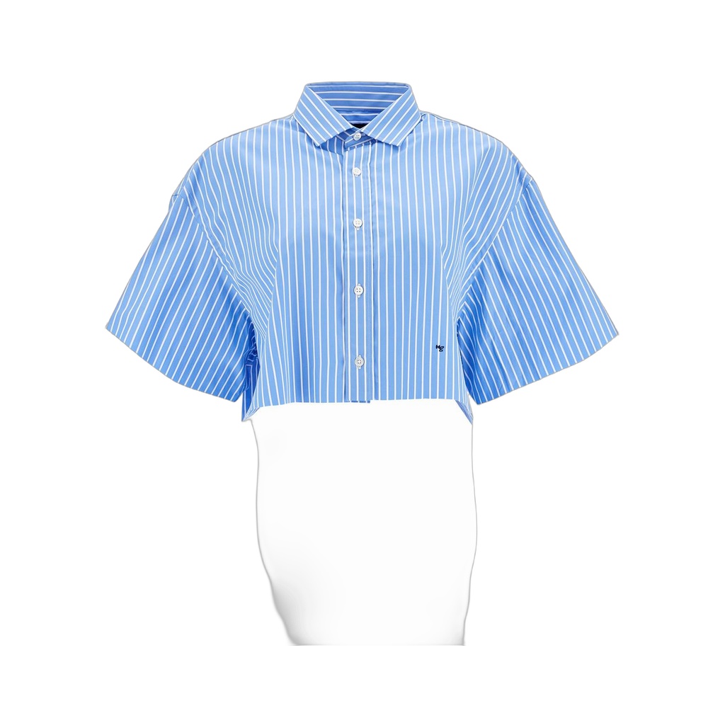 blue striped cotton shirt