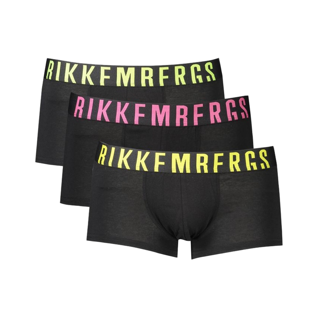 Black Polyester Men Boxer Underwear