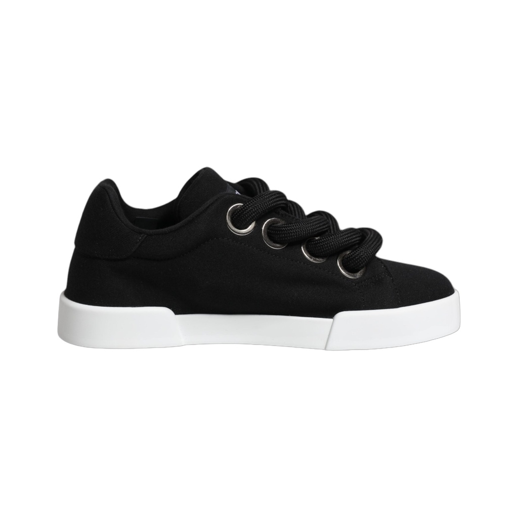 Black Portofino Low Top Sneakers Shoes
