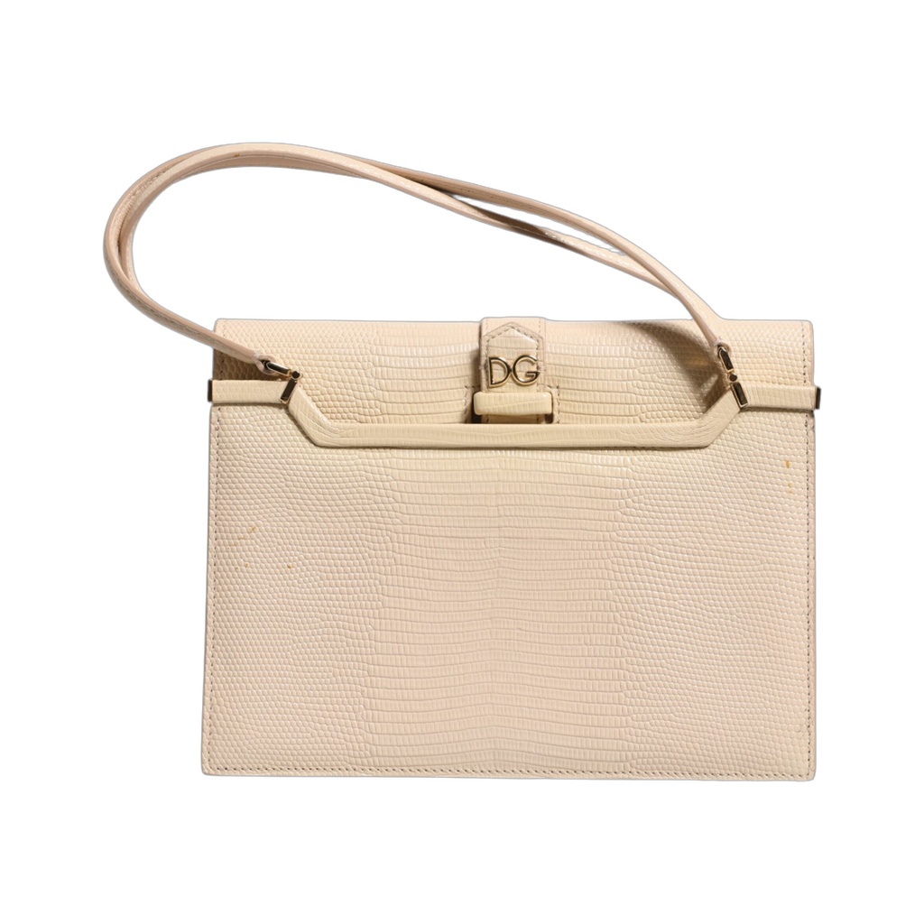 Beige Leather Ingrid Top Handle Shoulder Bag