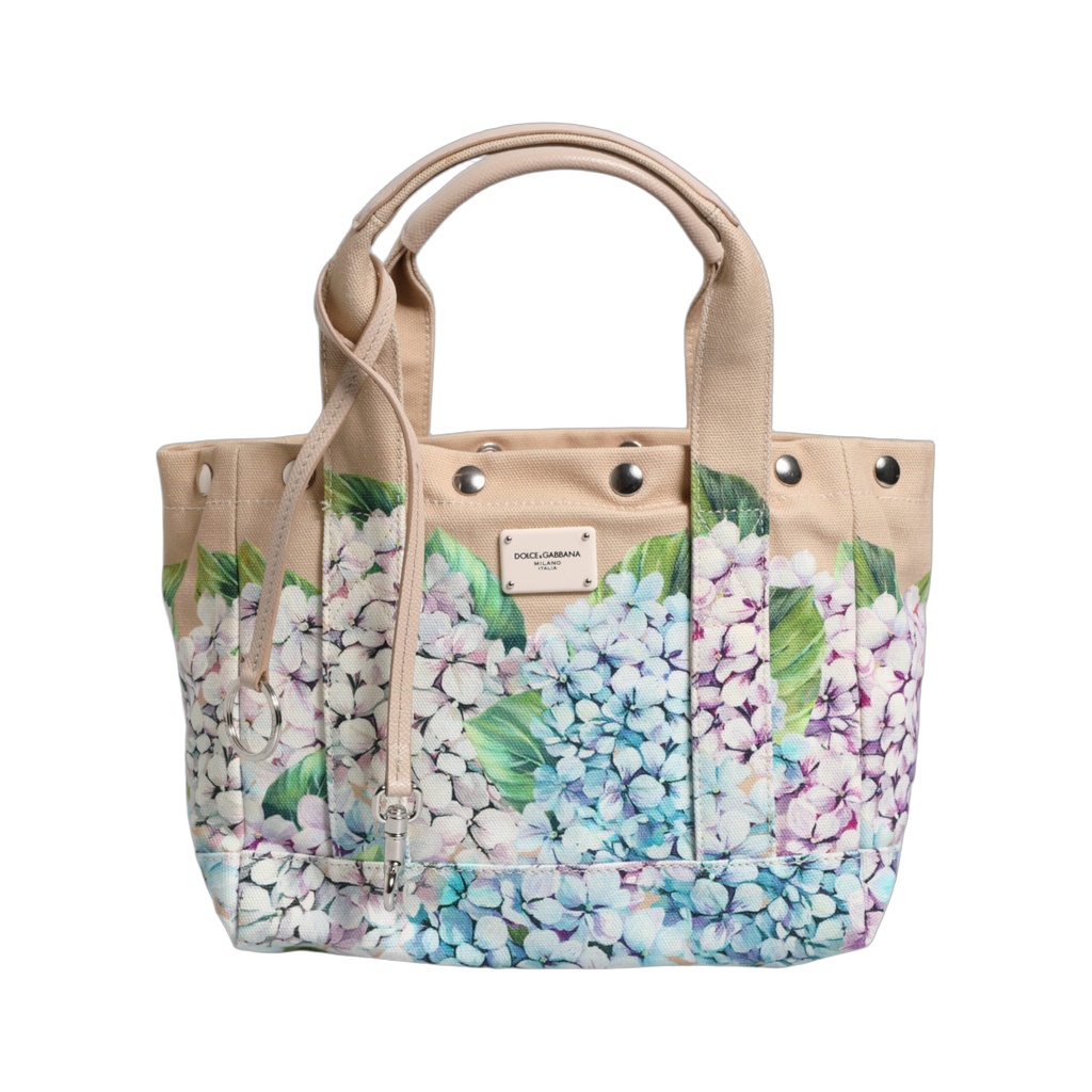 Multicolor Floral Canvas TANIA Top Handle Tote Bag