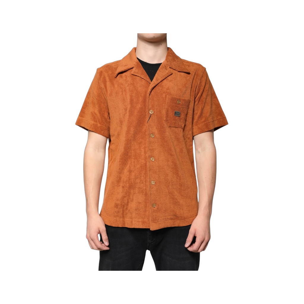 Hazel Cotton Velvet Button Down Collared Shirt